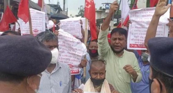 Protest held against Brutal Attack on MLA Sudhan Das